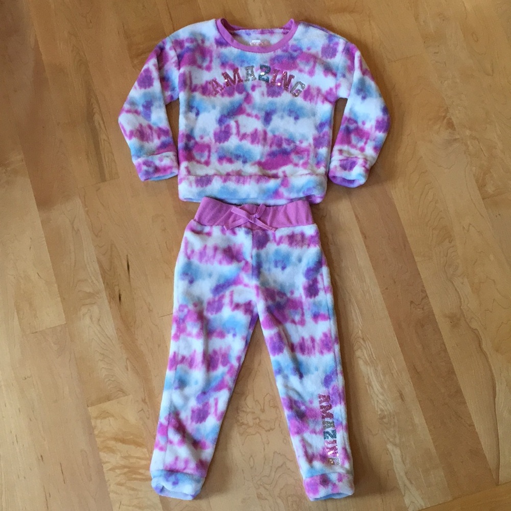 KENSIE GIRL | Tie Dye Fleece Top & Bottom Set